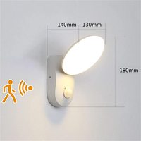 Appliques murales LED extérieures étanches avec détecteur de mouvement LED 12W