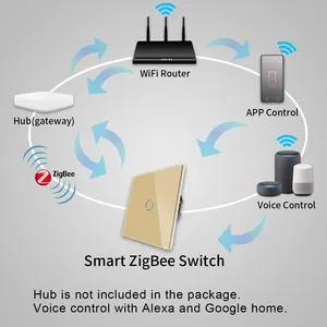 Bingoelec бытовая техника Zigbee 1 комплект умный переключатель Без нейтрального и конденсаторного настенного сенсорного электрического выключателя света