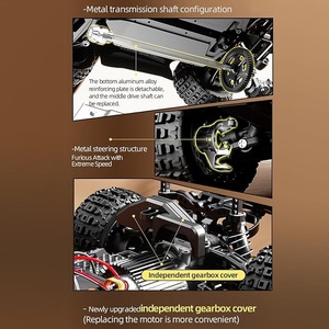 RC-Truck im Maßstab <span class=keywords><strong>1</strong></span>:18, Allradantrieb, 2,4 GHz, 40 km/h, Hochgeschwindigkeits-Offroad-Rennbuggy mit LED-Beleuchtung - Product Image 6