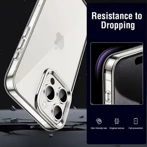 Anti Drop Shell 2.0mm Clear Transparent Soft Tpu Phone Case For IPhone 15 IPhone