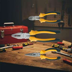 3-Piece <b>Pliers</b> <b>Set</b> With Yellow And Black Handles For General Repair And DIY Use - Product Image 3