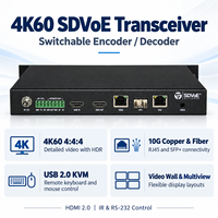 Transceiver SDVoE 4K 60Hz VX4000E 10G AV sur IP Encodeur-Décodeur HDMI 2.0 avec KVM USB