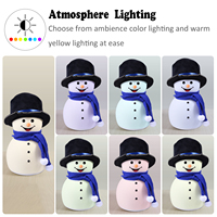 Veilleuse en silicone rechargeable à intensité variable et colorée Bonhomme de neige Baby LED Nursery Night Light pour la chambre des enfants