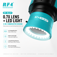 Lampe RF4 BL05 & BL07 et objectif intégrés, pas besoin de lumière supplémentaire, distance de travail inaltérée, gain de place pour microscope