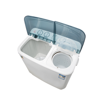 Appareils électroménagers XIAOYA Machine à laver semi-automatique portable de 5 kg pour la maison Électrique Plastique Blanc Hôtel Double cuve