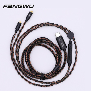 <span class=keywords><strong>Cable</strong></span> trenzado para auriculares MMCX Se535 Se846, <span class=keywords><strong>Cable</strong></span> de cobre de cristal único con micrófono - Product Image 1