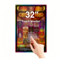 Moniteur tactile capacitif vertical Halo Led RGB Light avec ports USB pour machines de jeu - Neuf