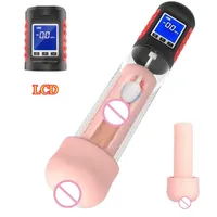 Entrenador de pene, Potenciador de presión negativa masculino, Copa de entrenamiento sensible al estiramiento, Molde inverso eléctrico totalmente automático