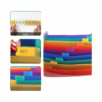Porte-documents extensible multifonctionnel en PP à 12 poches, robuste, avec poignée, format A3 A4, couleurs personnalisées, logo, portable