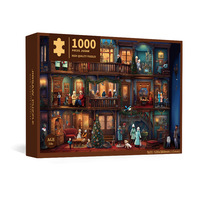 Puzzle miniature de Noël en carton blanc 52*38cm, 1000 pièces, emballage en boîte colorée, pour 14 ans et plus, jouet en papier DIY, directement de l'usine