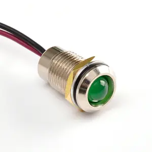 12mm metal pilot lamp IP67 signal lam 24/36V/48V/110V/220V 12 volt led indicator