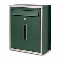 Boîte aux lettres murale de sécurité en acier inoxydable avec finition thermolaquée et serrure pour le stockage de courrier résidentiel