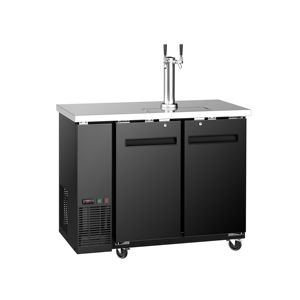 Refroidisseur de bière en acier inoxydable de qualité commerciale GGM Gastro avec robinet - 2 fûts de 50 litres - 1240 x 620 mm - Product Image 1