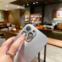 Étui de téléphone en silicone carré avec lignes CD éblouissantes et protection d'objectif compatible avec iPhone 15 14 13 12 11 Pro Max 14 Plus