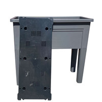 Pot de jardin extérieur moderne en plastique verni, forme carrée, durable, taille personnalisée pour la culture de plantes hautes auto-arrosantes
