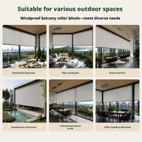 Volet roulant électrique intelligent et coupe-vent pour balcon, gazebo extérieur, pare-soleil isolant pour hôtel