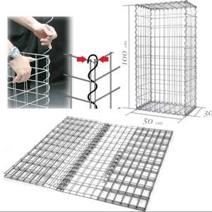 Welded Galvanized <strong>Steel</strong> <strong>Gabion</strong> Box Basket Square Hole Shape for Stone Cage <strong>Gabion</strong> Wall Garden with Bending Processing Service - Product Image 3