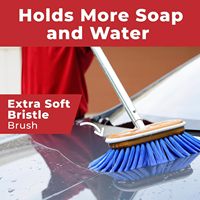 Brosse de nettoyage pour bateau en nylon extra doux de 6 pouces, bleue