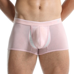 <span class=keywords><strong>Slip</strong></span> boxer da uomo <span class=keywords><strong>trasparenti</strong></span>, sexy, in maglia traspirante, ecologici, in seta ghiaccio, con foro separato per il pene, per sport e palestra, estivi, freschi al tatto, per adulti - Product Image 1