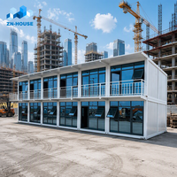 Maison mobile préfabriquée de 20 pieds, en kit, à 2 ou 3 étages, bureau modulaire pour travailleurs, dortoir, camp, appartement, maison préfabriquée en conteneur