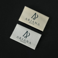 Étiquettes en tissu doux thermocollantes personnalisées avec logo pour vêtements – Étiquettes de vêtements tissées blanches droites populaires