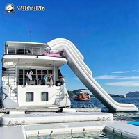 Toboggan aquatique gonflable personnalisé Yuetong, toboggan gonflable pour bateau, toboggan flottant pour le plaisir aquatique