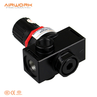 Regulator Kompresor Tekanan Udara Pneumatik Airtac Tipe BR2000 Ar2000 Berbahan Aluminium Alloy Bersertifikasi CE