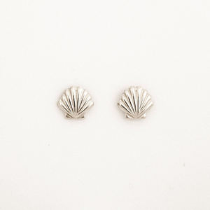 Lyburchi 14k 18k सोना मढ़वाया vermeil 925 स्टर्लिंग चांदी ठीक स्टड कान की बाली आभूषण गर्मियों में समुद्र तट मिठाइयां शंख कान की बाली - Product Image 3