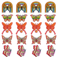 20 Pièces de Patchs Papillon Colorés Bohème à Thermocoller ou à Coudre, Appliques Brodés Papillon Hippie pour DIY sur Sacs, Sacs à Dos, Chapeaux