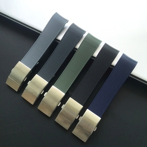 Bracelet de montre en caoutchouc de 21mm pour Long-ines Master Conquest <span class=keywords><strong>HydroConquest</strong></span> L3 Bracelet de montre étanche en silicone noir gris bleu - Product Image 2