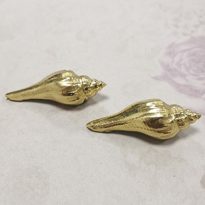 创意黄铜海螺壳橱柜门单孔拉手抽屉衣柜门五金拉手 - Product Image 2