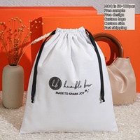 Grand sac à cordon en sergé de coton écologique pour chaussures de sport sac à main personnalisé imprimé logo cosmétique portefeuille sac à main pochette d'emballage
