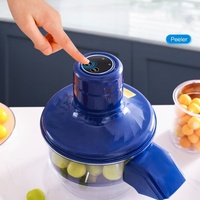 Éplucheur de fruits électrique automatique en plastique, gadget de cuisine pour éplucher les raisins et les petits fruits, l'ail