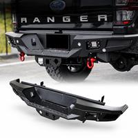 Nouveau pare-chocs arrière robuste pour Ranger 2022-2026 4x4 tout-terrain avec feux LED, crochet de remorquage et garantie d'un an