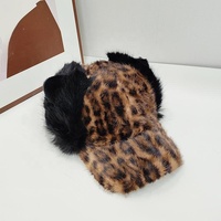 Gorra de béisbol de piel de invierno personalizada para mujer, sombrero de papá de lana, gorra de ala curva estilo Polo ligera ajustable Unisex