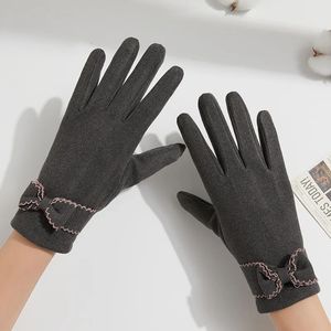 Gants d'hiver pour femmes pour écran Longueur d'opéra Respirant Fleece Outdoor Riding Warm Daily Use Gloves - Product Image 6