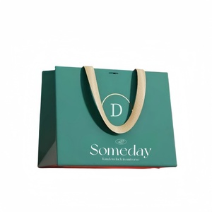 Sac en papier pliable grande capacité personnalisé, sac de courses écologique avec impression de logo, porte-épicerie tendance - Product Image 1