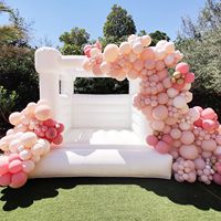 THL arrière-cour enfants divertissement fête mariage videur parque acutico gonflable château de saut gonflable blanc maison de rebond gonflable