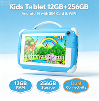 Tablet Anak 7-inci Anti Jatuh Android 14 dengan Kartu SIM, Grosir Kustom Pabrik untuk Hiburan Anak