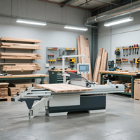 Scie à table coulissante industrielle avec commande PLC pour la découpe de panneaux de bois et de contreplaqué