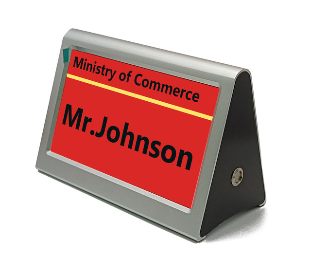 7 Inch Multi-Function Electronic Conference Table Name Card Double LCD Touch Screen Network Update Desktop Meeting Nameplate