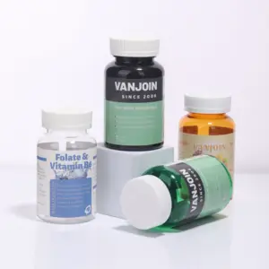 100ml 150ml 250ml 블루 그린 화이트 HDPE PET 의약품 식품 캡슐 어린이 저항성 뚜껑이있는 플라스틱 알약 병