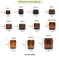 Pot à bougie vide en verre ambré clair de 50ml 100ML 250ML 500ML avec couvercles en métal en aluminium doré noir