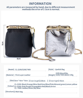 Porte-monnaie vintage en cuir véritable avec fermeture à fermoir, mini sac de rangement pour rouge à lèvres, petite pochette portable pour écouteurs et cartes