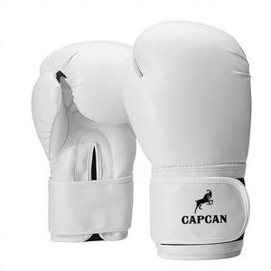 Gants de boxe en cuir durables de haute qualité pour l'entraînement en salle de sport, la pratique du sac de frappe avec fermeture auto-agrippante - Product Image 1