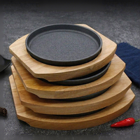 ESTICK Plaque de cuisson Teppanyaki en fonte antiadhésive, facile à nettoyer, pour usage commercial, vente ambulante, poêle à steak circulaire, poêle domestique