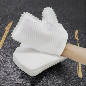 Gants et mitaines anti-poussière réutilisables en microfibre blanche douce, tissu artisanal double face pour essuyer la poussière et les plumes - Product Image 4