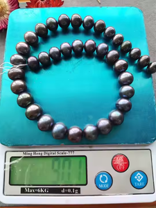 Cuentas sueltas de <span class=keywords><strong>perlas</strong></span> barrocas negras naturales cerca de <span class=keywords><strong>perlas</strong></span> de agua dulce cultivadas redondas cadena DIY joyería hecha a mano collar pulsera conjunto - Product Image 6