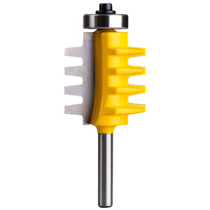 Fresa cónica con punta de carburo, vástago de 1/4 pulgada, para máquina de recortar bordes en carpintería - Product Image 1
