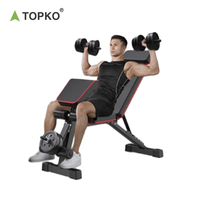 Banc d'entraînement multifonctionnel pliable avec cadre en acier allié, longueur 122 cm, pour entraînement complet du corps